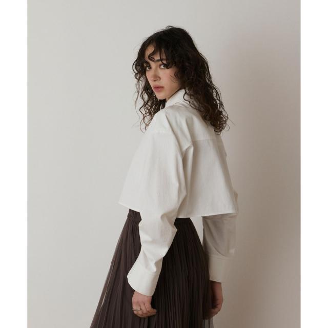 グレースコンチネンタル（GRACE CONTINENTAL）/タックスリーブデニムシャツ