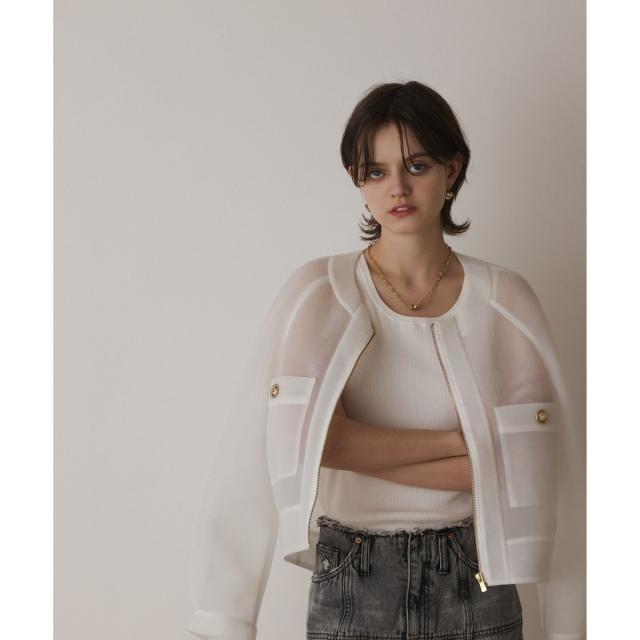 グレースコンチネンタル（GRACE CONTINENTAL）/シアーダンボールブルゾン