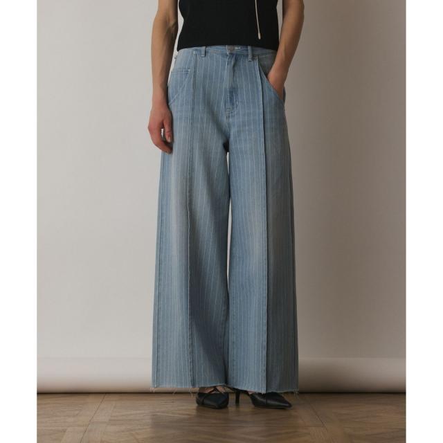グレースコンチネンタル（GRACE CONTINENTAL）/ヒッコリーデニムワイドパンツ