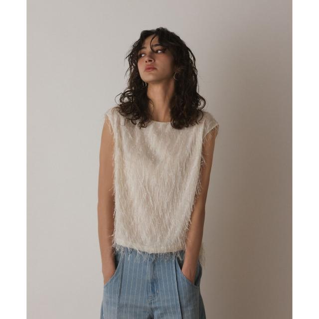 グレースコンチネンタル（GRACE CONTINENTAL）/フリンジギャザートップ