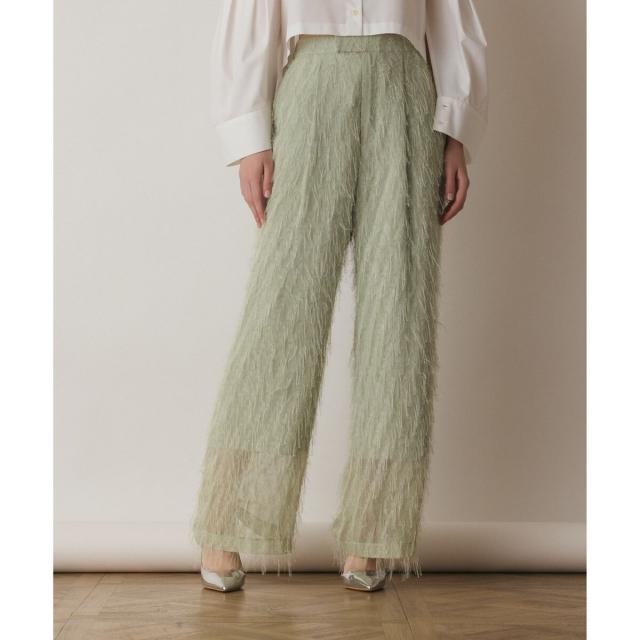 グレースコンチネンタル（GRACE CONTINENTAL）/フリンジワンタックパンツ