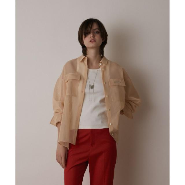 グレースコンチネンタル（GRACE CONTINENTAL）/メッシュオーバーシャツ