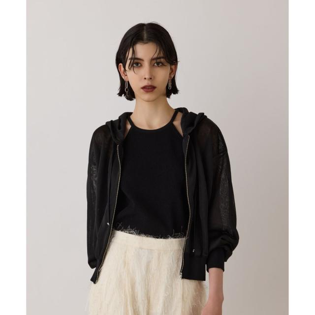 グレースコンチネンタル（GRACE CONTINENTAL）/シアーニットパーカー