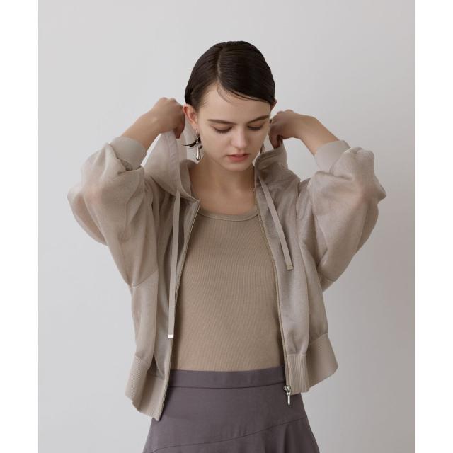 グレースコンチネンタル（GRACE CONTINENTAL）/シアーニットパーカーの