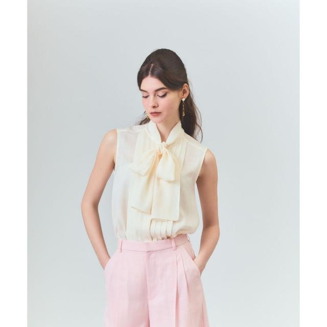 グレースコンチネンタル（GRACE CONTINENTAL）/リネンライクボウタイノースリーブ