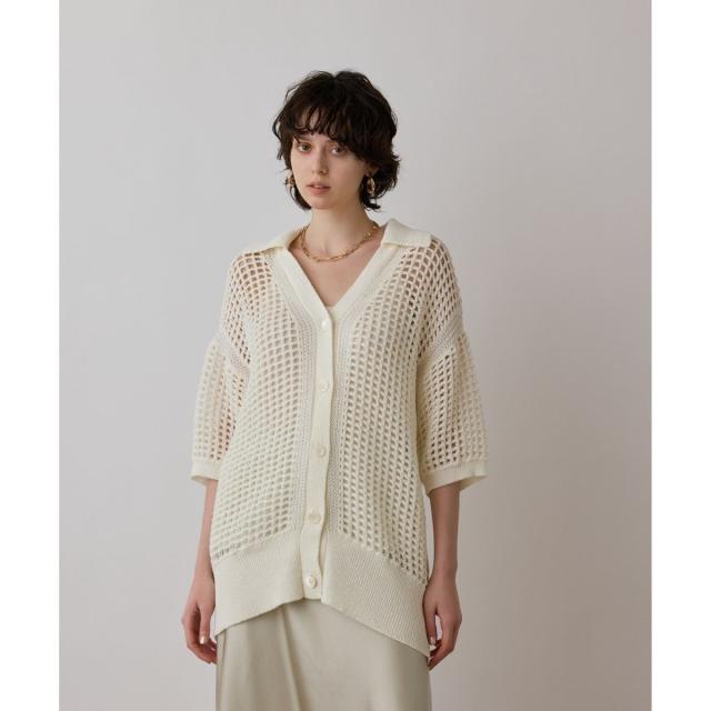 グレースコンチネンタル（GRACE CONTINENTAL）/メッシュスキッパーニットカーディガン