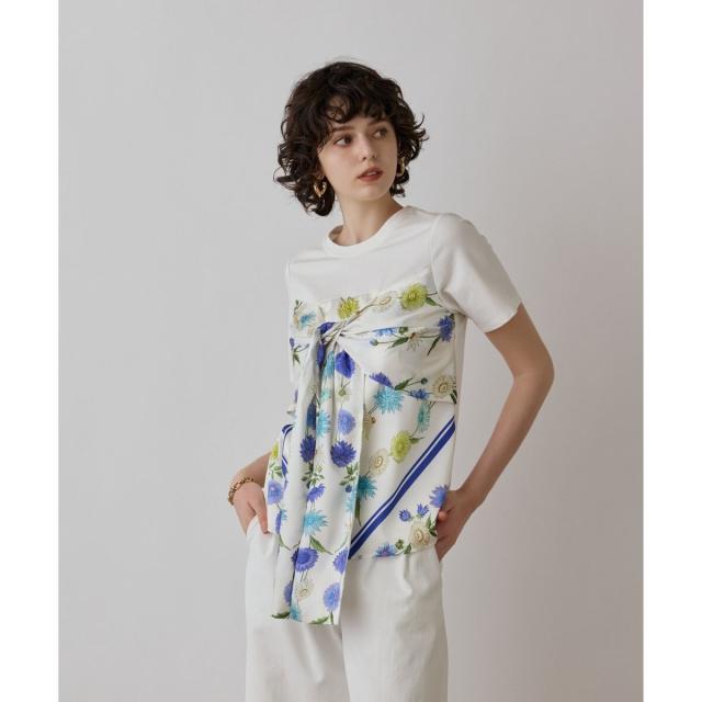 グレースコンチネンタル（GRACE CONTINENTAL）/スカーフプリントコンビトップ