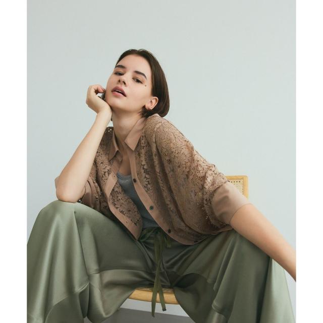 グレースコンチネンタル（GRACE CONTINENTAL）/ダブルサテンイージーパンツ