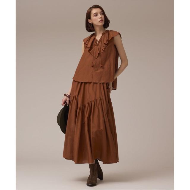 グレースコンチネンタル（GRACE CONTINENTAL）/コットンシルクティアードスカート