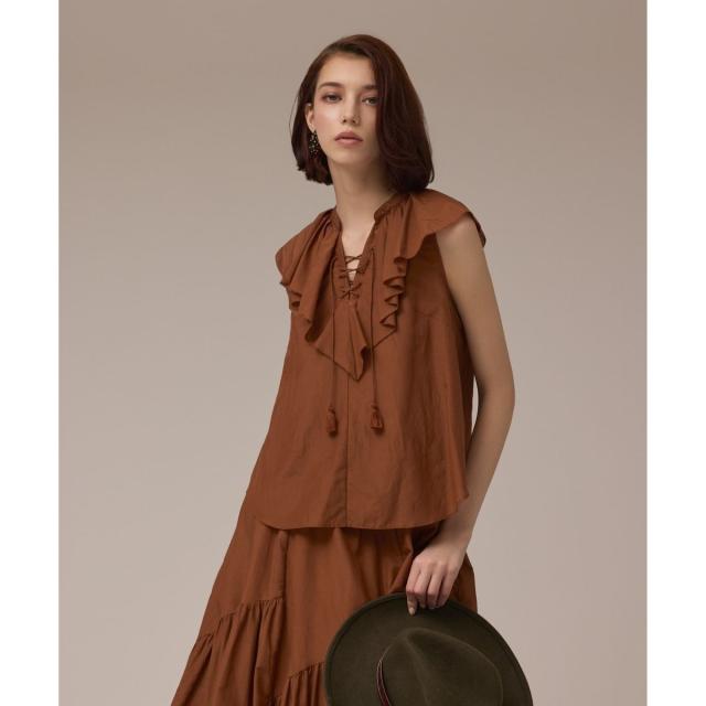 グレースコンチネンタル（GRACE CONTINENTAL）/コットンシルクカフタントップ