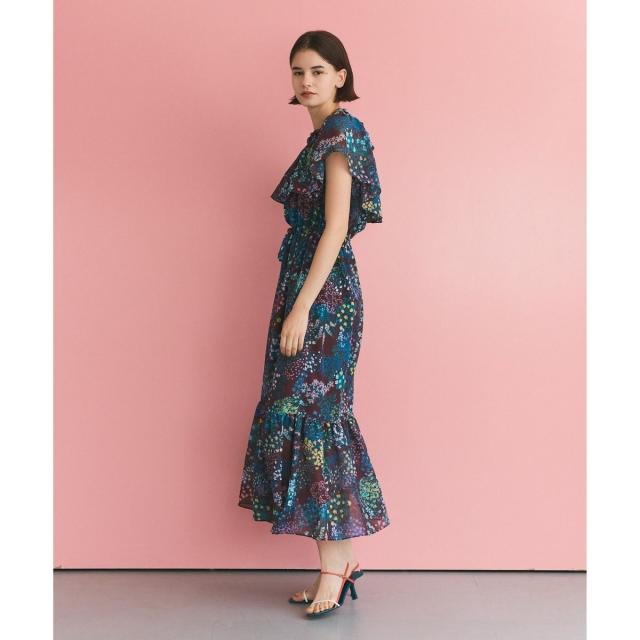 グレースコンチネンタル ボタニカルプリントワンピース 36 新品タグ付き