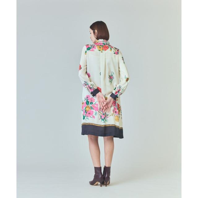 ボタニカルスカーフワンピース　グレースコンチネンタル ボタニカルスカーフプリントワンピース / GRACE CONTINENTAL | GRACE