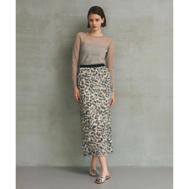 グレースコンチネンタル（GRACE CONTINENTAL）/フェザーレオパードスカート