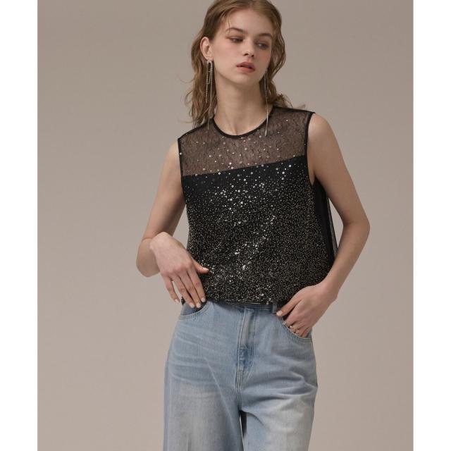 グレースコンチネンタル（GRACE CONTINENTAL）/ビーズ刺繍トップ