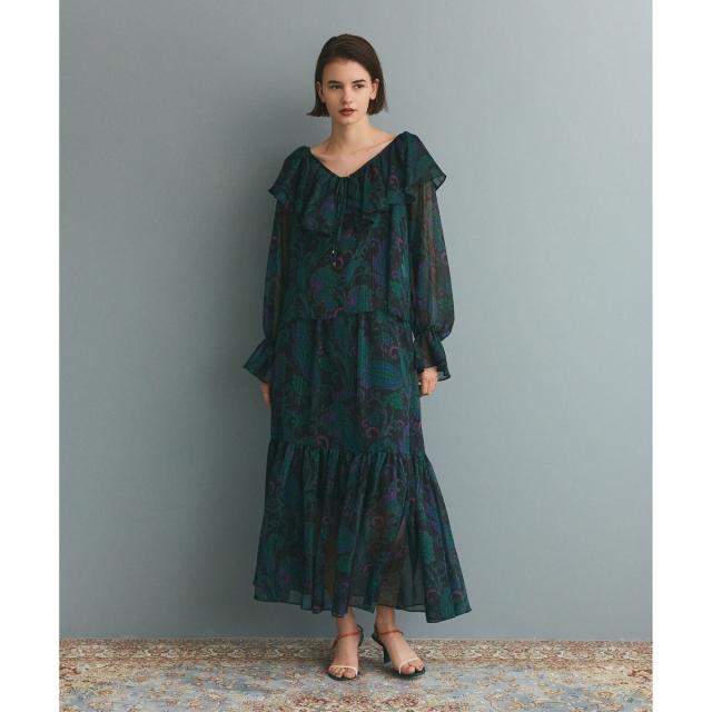 グレースコンチネンタル（GRACE CONTINENTAL）/ラメストライププリントスカート