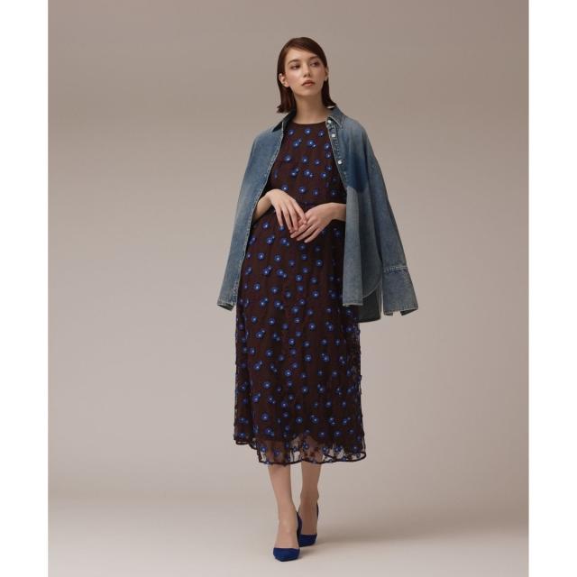 グレースコンチネンタル（GRACE CONTINENTAL）/バイカラーレースワンピース