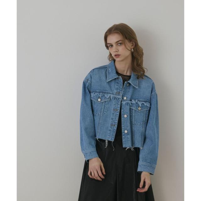 グレースコンチネンタル（GRACE CONTINENTAL）/フリンジデニムジャケット