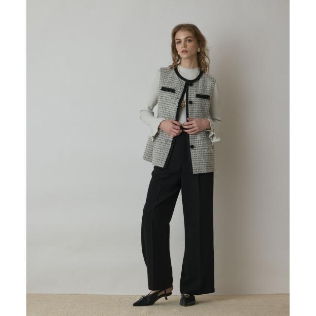 グレースコンチネンタル（GRACE CONTINENTAL）/ツイードペプラムベスト