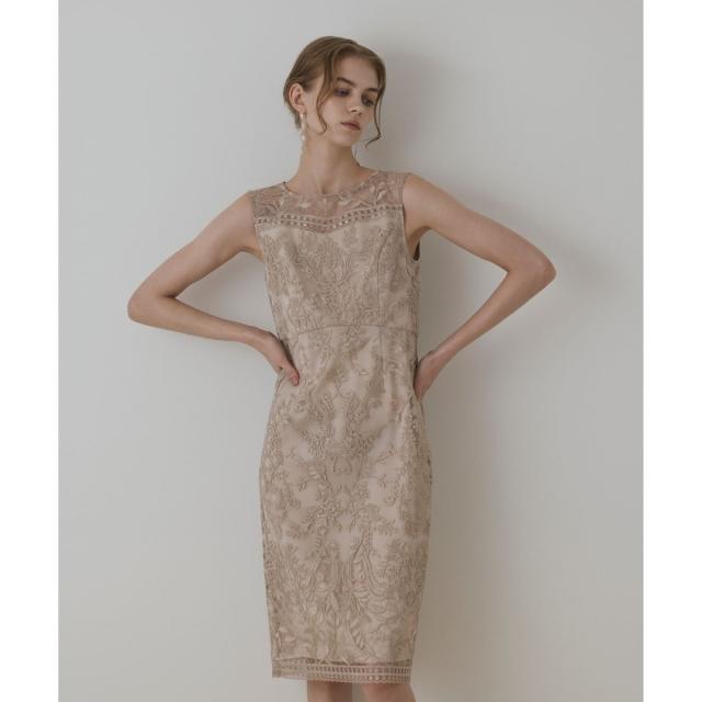 グレースコンチネンタル（GRACE CONTINENTAL）/コード刺繍タイトドレス