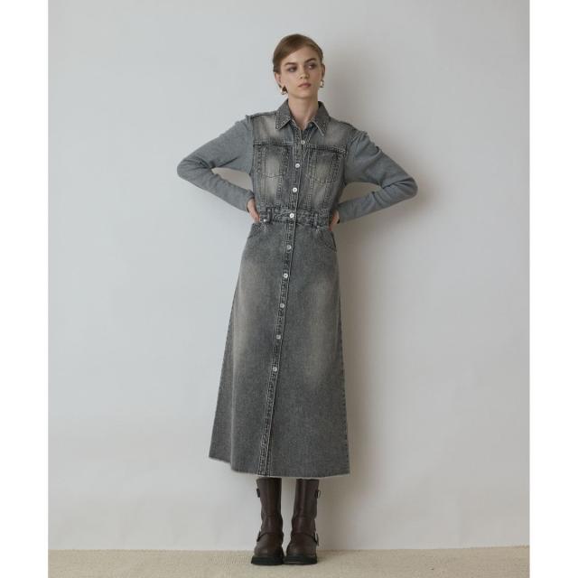 グレースコンチネンタル（GRACE CONTINENTAL）/デニムロングジレワンピース