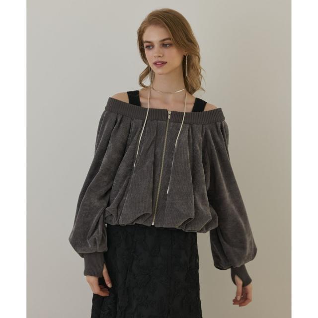 グレースコンチネンタル（GRACE CONTINENTAL）/バルーンモールカットカーディガン