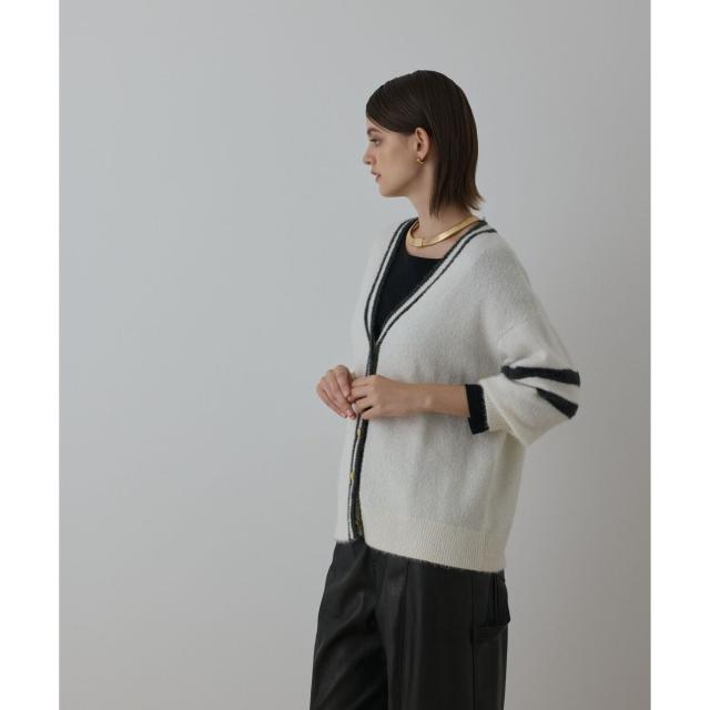 グレースコンチネンタル パターンニットカーディガン ツイードバイカラーニットカーディガン / GRACE CONTINENTAL | GRACE