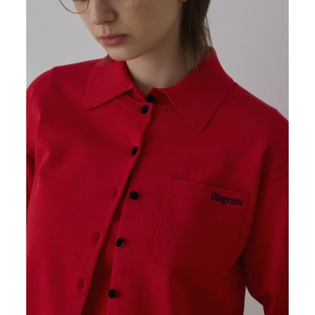 グレースコンチネンタル（GRACE CONTINENTAL）/バイカラーロゴニットカーディガン