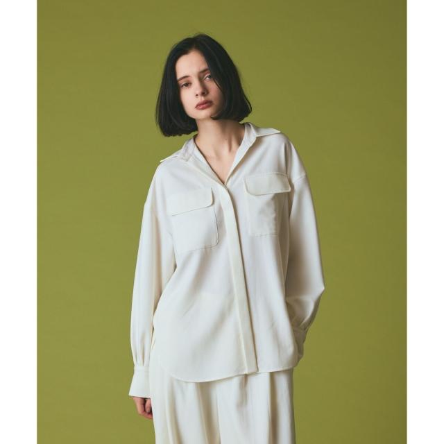 グレースコンチネンタル（GRACE CONTINENTAL）/ウールミリタリーシャツ