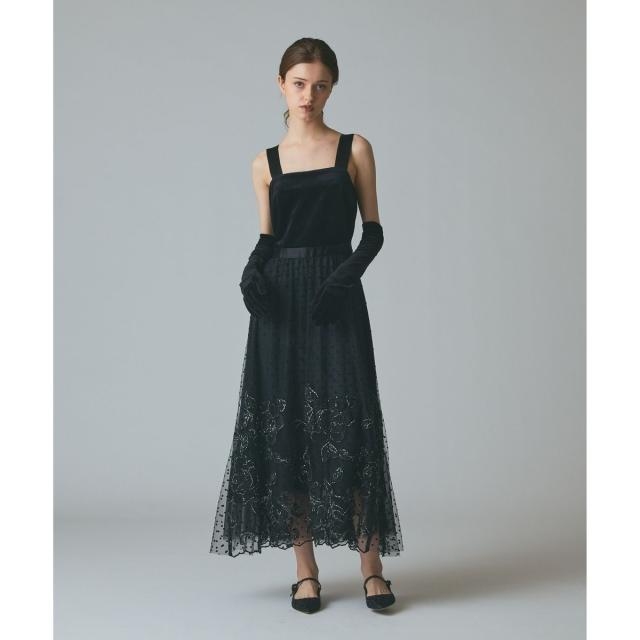 グレースコンチネンタル（GRACE CONTINENTAL）/ドットフラワーembドレス