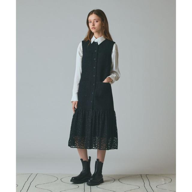 グレースコンチネンタル（GRACE CONTINENTAL）/チュールコンビツイード