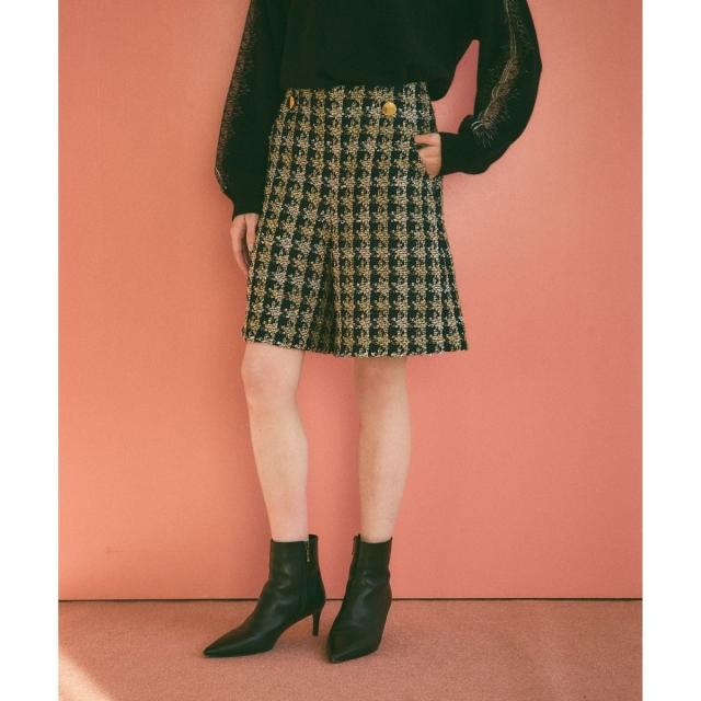 グレースコンチネンタル（GRACE CONTINENTAL）/シャイニーツイードハーフパンツ