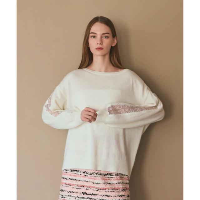 【NEW】グレースコンチネンタル（GRACE CONTINENTAL）/レーススリーブトップ