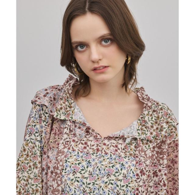 グレースコンチネンタル（GRACE CONTINENTAL）/パッチワークプリントカフタンブラウス