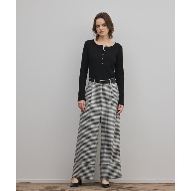 グレースコンチネンタル（GRACE CONTINENTAL）/ロールアップギンガムパンツ