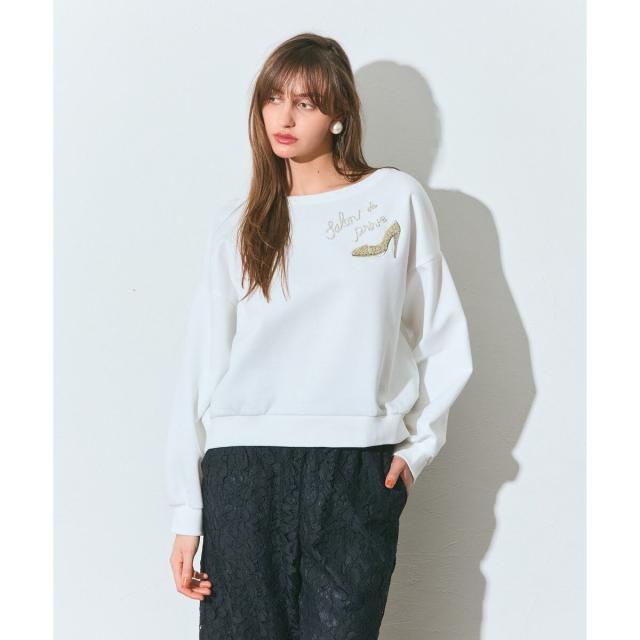 グレースコンチネンタル（GRACE CONTINENTAL）/モチーフ刺繍スウェット