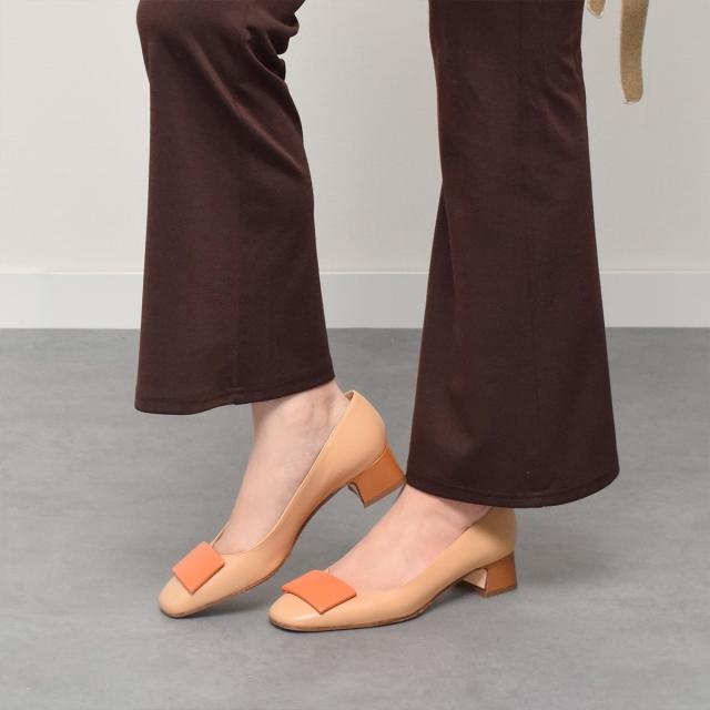 ファビオ ルスコーニ（FABIO RUSCONI）/FABIO RUSCONI◆3．8cmヒール◆オーナメントパンプス