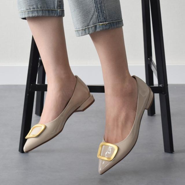 ファビオ ルスコーニ（FABIO RUSCONI）/FABIO RUSCONI◆2cmヒール◆ローヒールバックルパンプス