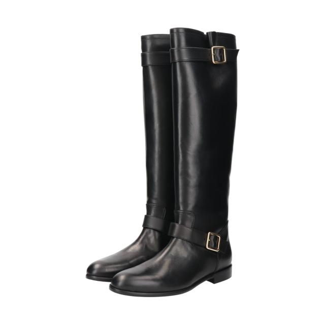 ファビオ ルスコーニ（FABIO RUSCONI）/FABIO RUSCONI◆2．1cmヒール◆ラウンドトウワークテイストロングブーツ