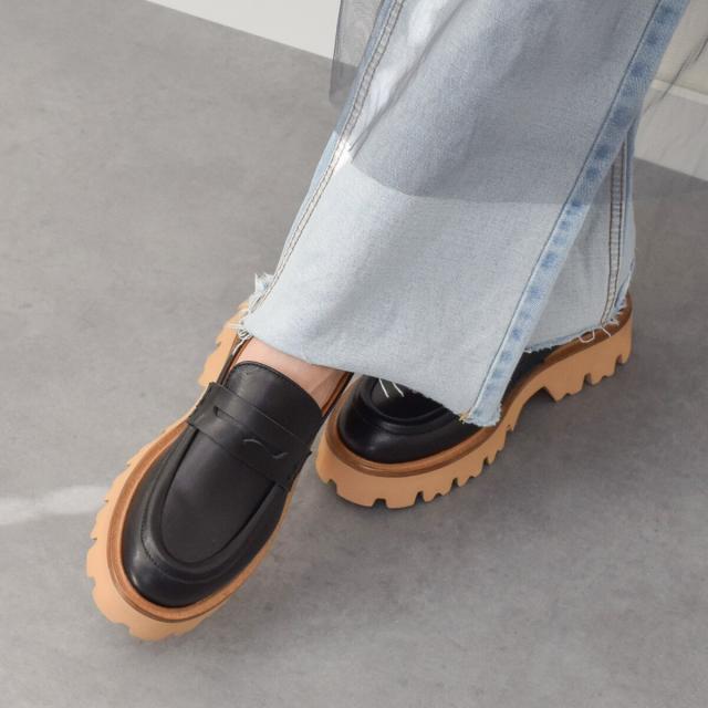 ファビオ ルスコーニ（FABIO RUSCONI）/Fabio Rusconi◆ラウンドトウ厚底ローファーの通販は