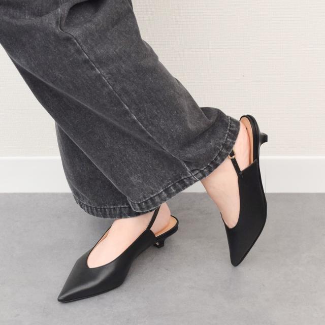 ファビオ ルスコーニ（FABIO RUSCONI）/FABIO RUSCONI◆2．7cmヒール◆キトゥンヒールバックバンドパンプス ファビオ ルスコーニ（FABIO RUSCONI）/FABIO RUSCONI◇2．7cmヒール