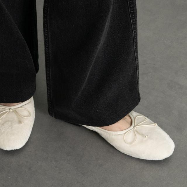 ファビオ ルスコーニ（FABIO RUSCONI）/Fabio Rusconi◆0．8cmヒール◆ラウンドトウフラットボアバレエ