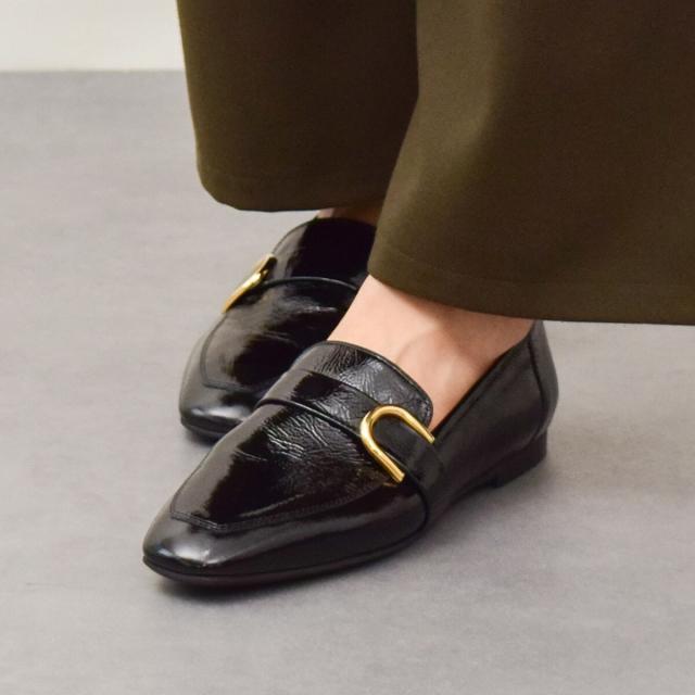 ファビオ ルスコーニ（FABIO RUSCONI）/Fabio Rusconi◆1cmヒール◆スクエアトウバックルローファー