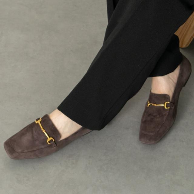 ファビオ ルスコーニ（FABIO RUSCONI）/Fabio Rusconi◆0．9cmヒール◆スクエアトウサケットビットローファー