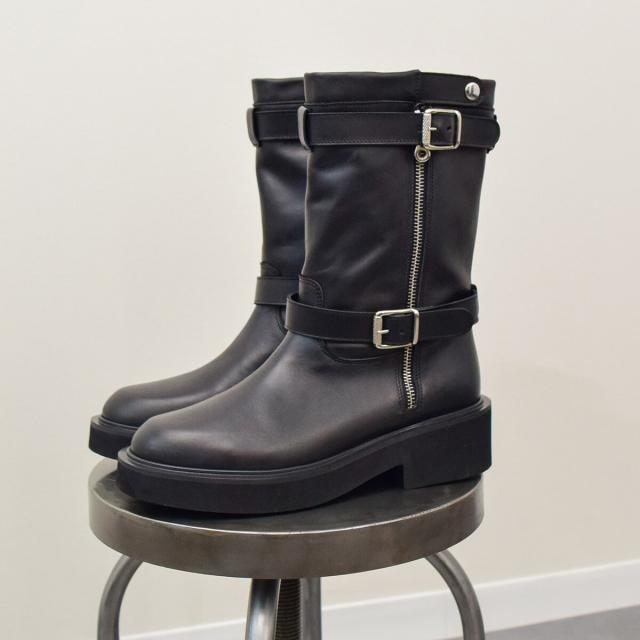 ファビオ ルスコーニ（FABIO RUSCONI）/Fabio Rusconi◆4．5cmヒール◆ラウンドトウEVAソールエンジニアブーツ