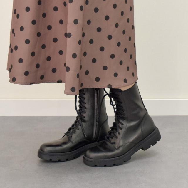 ファビオ ルスコーニ（FABIO RUSCONI）/FABIO RUSCONI◆4cmヒール◆トラックソールレースアップブーツ