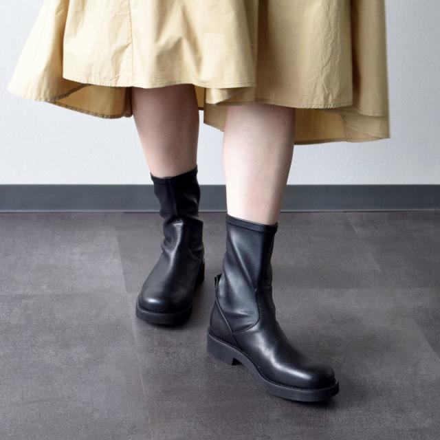 ファビオ ルスコーニ（FABIO RUSCONI）/Fabio Rusconi◆3cmヒール◆ソフトスクエアトウストレッチブーツ