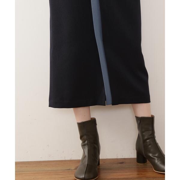 エヌ ナチュラルビューティーベーシック/ベルト付バイカラータイトスカート《S Size Line》