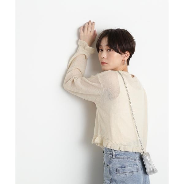 エヌ ナチュラルビューティーベーシック（N．Natural Beauty Basic*）/モヘア混ゆるクロップドニット