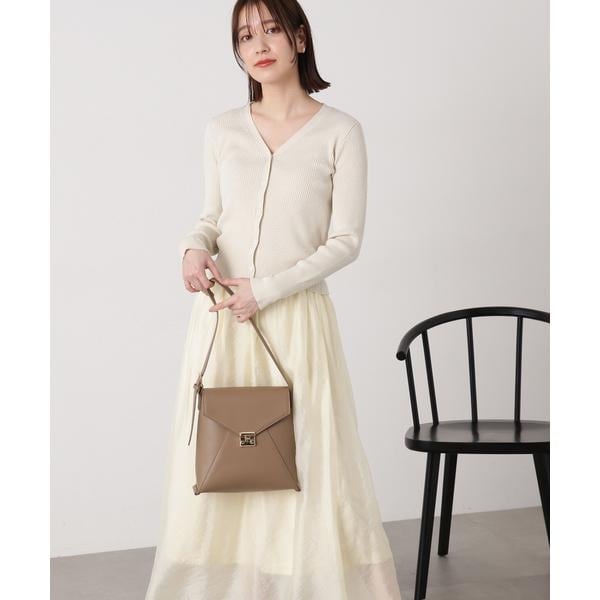 エヌ ナチュラルビューティーベーシック（N．Natural Beauty Basic*）/リブカーディガンスカートセット