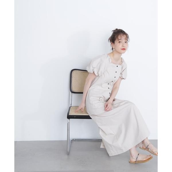 エヌ ナチュラルビューティーベーシック(N.Natural Beauty Basic*)/デザインダーツボタンワンピース《S Size Line》